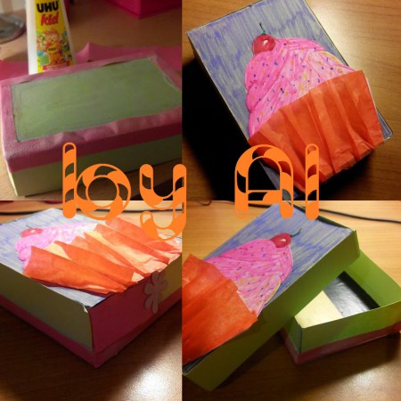 "Κεκόκουτο" - Κατασκευή κουτιού με σχέδιο cupcake